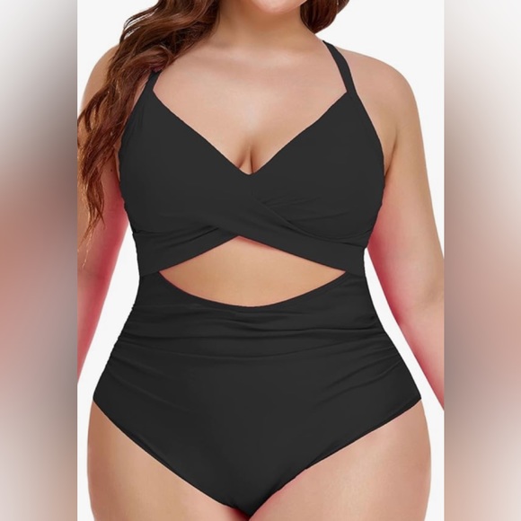 ๐ EOMENIE TUMMY CONTROL BLACK BATHING SUIT(L) - Picture 3 of 8